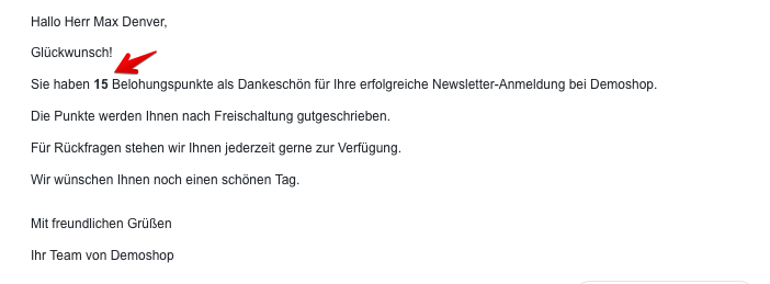 Belohnungspunkte - Bonussystem-Erweiterung