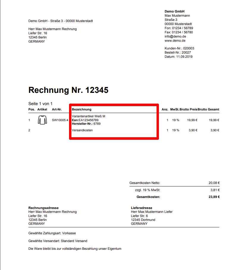 Zusatz-Infos auf Dokumente & Detailseite