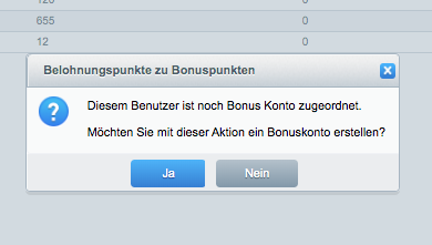 Belohnungspunkte - Bonussystem-Erweiterung