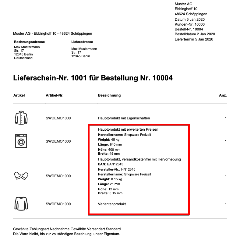 Zusatz-Infos auf Dokumente