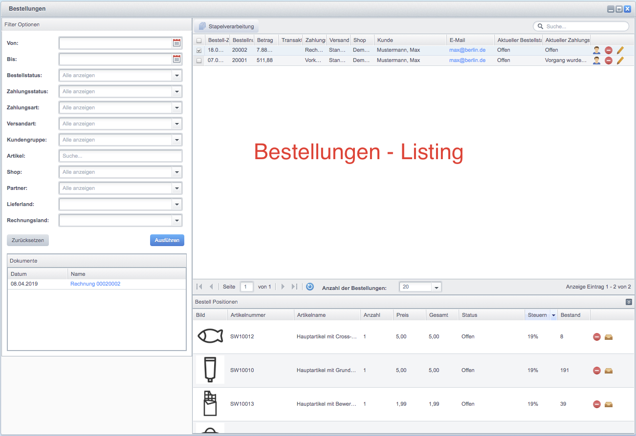 Artikelbilder - thumbnails überall im Backend anzeigen